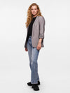 Pieces Bosella 3/4 Blazer - Light Grey Melange