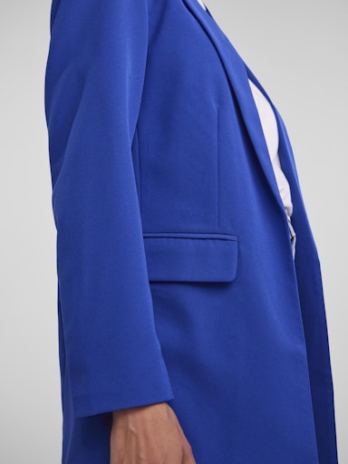 Pieces Bossy Long Sleeve Loose Blazer -  Mazarine Blue