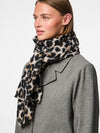 Pieces Jorna Long Scarf - Black/ Leopard