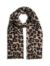 Pieces Jorna Long Scarf - Black/ Leopard