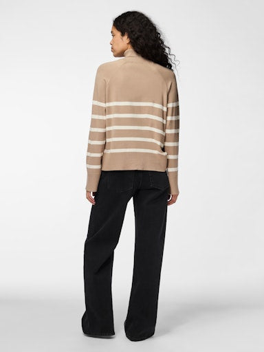 Pieces Sia Rollneck Knit - Silver Mink