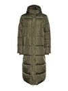 Pieces Maddie Long Puffer Jacket - Forest Night