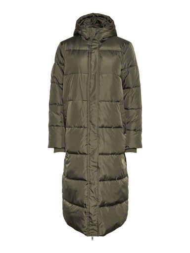 Pieces Maddie Long Puffer Jacket - Forest Night