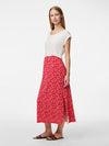 Pieces flora High Waist Midi Skirt - Lollipop/ Small Flower