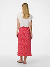 Pieces flora High Waist Midi Skirt - Lollipop/ Small Flower