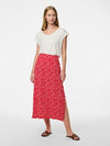 Pieces flora High Waist Midi Skirt - Lollipop/ Small Flower