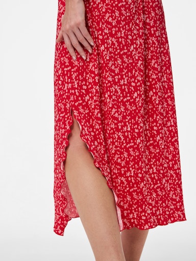 Pieces flora High Waist Midi Skirt - Lollipop/ Small Flower