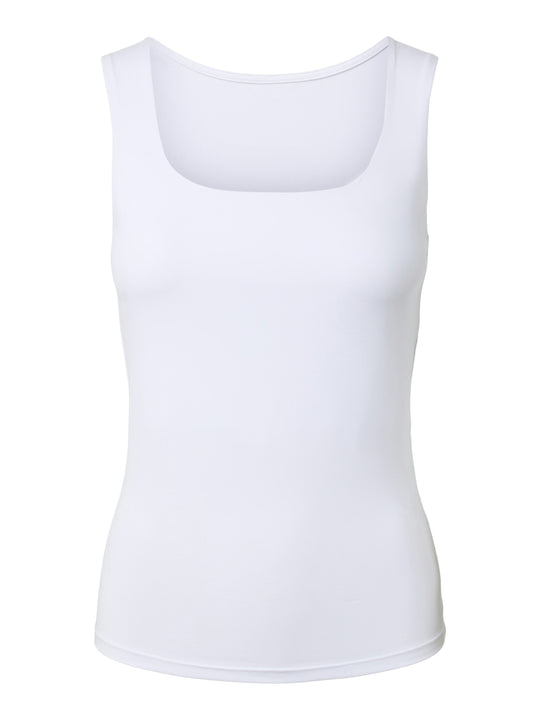 Pieces Lula Sleeveless Reversible Tank Top - Bright White