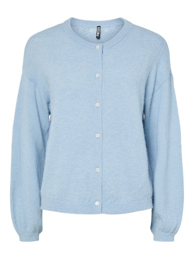 PIECES Naomi Long Sleeve O-Neck Cardigan - Cashmere Blue