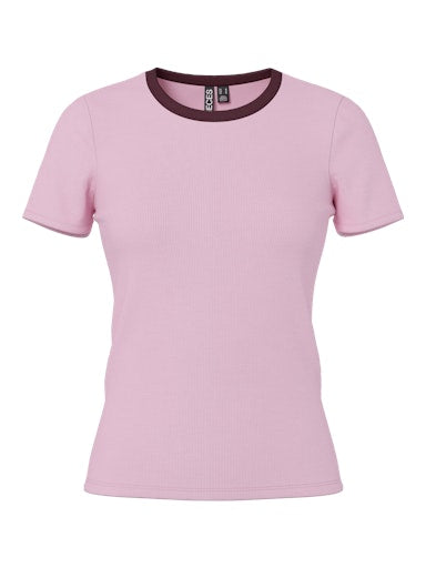 Pieces May Short Sleeve Tee - Roseate Spoonbill