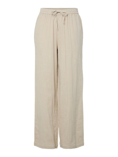 Pieces Sastina High Waist Wide Pants - Silver Lining