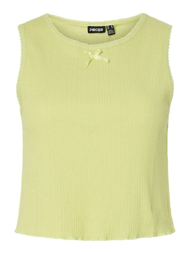 Pieces Turiel Sleeveless Top - Celery Green