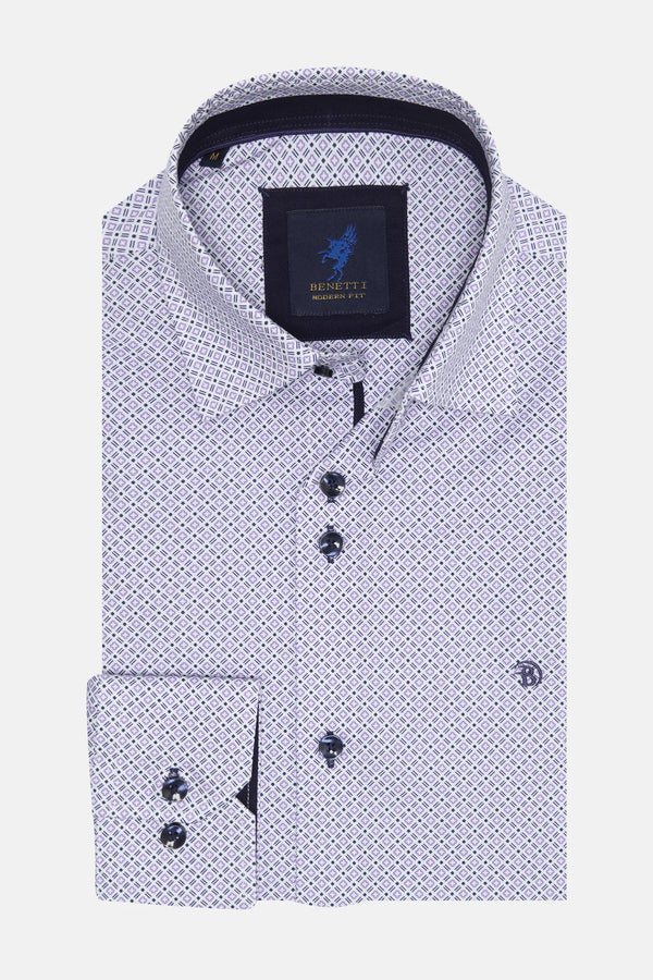 Benetti Porsche Modern Fit Long Sleeve Shirt - Lilac