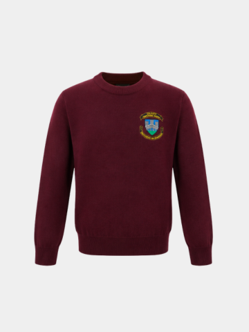 St. Brogan's College Crested School Jumper - Wine