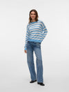 Vero Moda Newlexsun Mix Long Sleeve O-Neck Pullover - Airy Blue