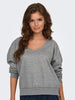 Only Lari Long Sleeve Cut Out Back Sweater - Medium Grey Melange