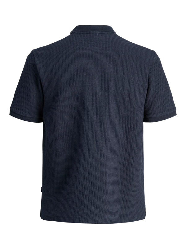 Jack & Jones Cameron Short Sleeve Zip Polo - Seabourne