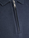 Jack & Jones Cameron Short Sleeve Zip Polo - Seabourne