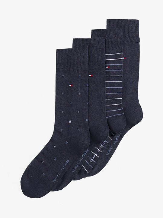 Tommy Hilfiger Socks 4 Pairs Tin Giftbox - Jeans