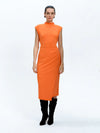 French Connection Zion Textured Jersey Dress - Coral Rose