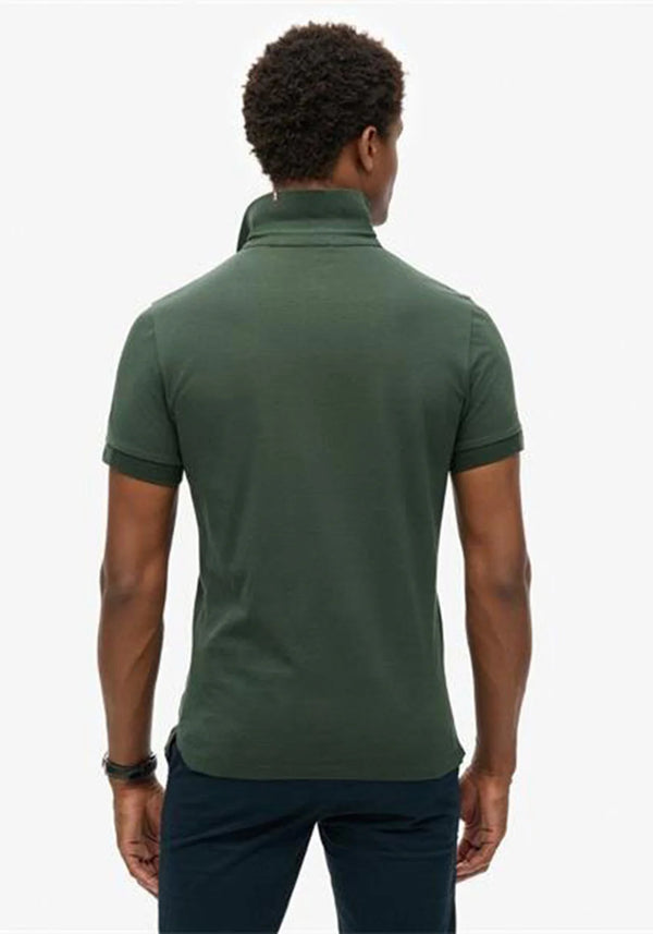 Superdry City Pique Polo - Academy Dark Green