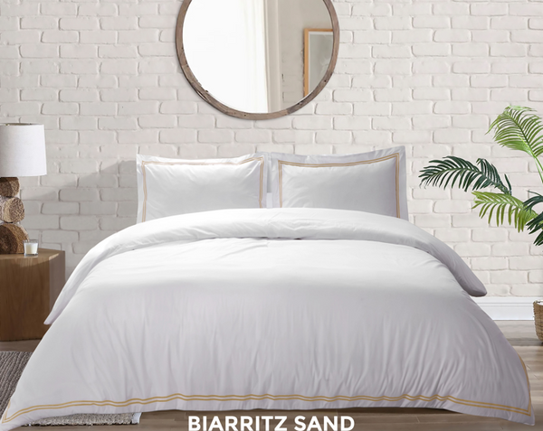 Atlantic Linen Duvet Set - Bourdon Biarritz Sand