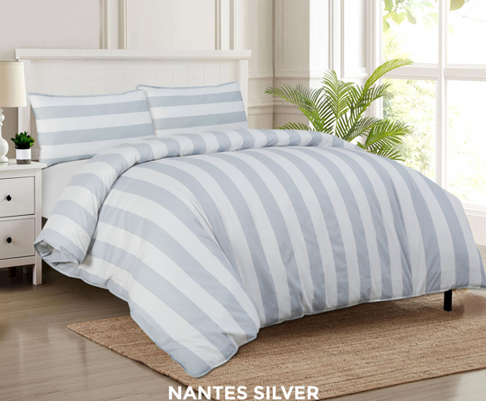 Atlantic Linen Duvet Set - Nantes Silver