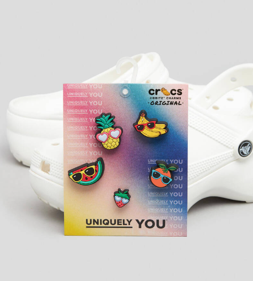 Crocs Jibbitz Charms 5 Pack - Cute Fruit with Sunnies