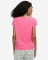 Superdry Scoop Neck Tee - Azalea Pink