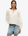 Superdry Ibiza Lace Blouse - Off White