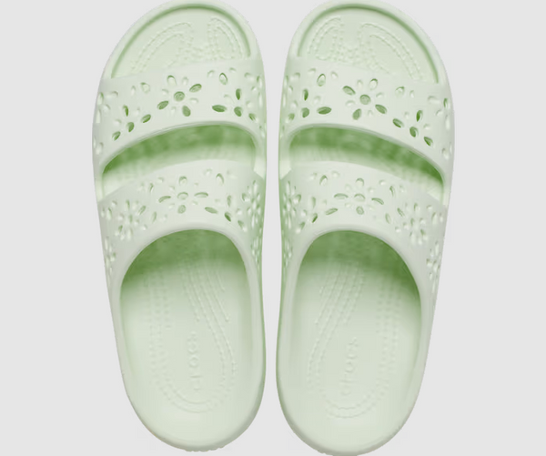 Crocs Classic Floral Cut Out Sandal - Jade Tint