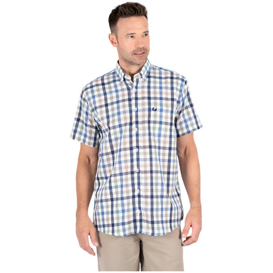 Pre End Dayton Short Sleeve Shirt - Blue