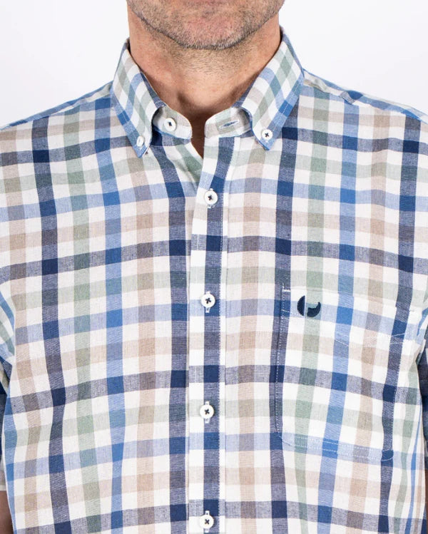 Pre End Dayton Short Sleeve Shirt - Blue