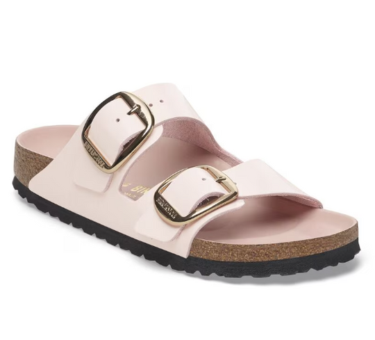 Birkenstock Arizona Big Buckle Patent Narrow Fit - High Shine Light Rose