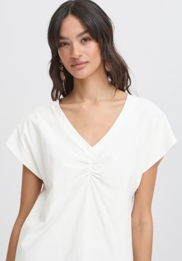 B.Young Pandinna V Neck T Shirt - Marshmallow