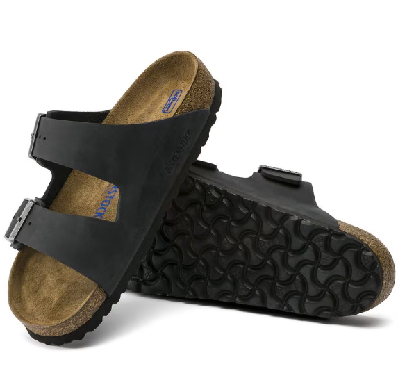 Birkenstock Arizona Natural Leather Oiled Narrow Fit - Black 0752483