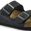 Birkenstock Arizona Natural Leather Oiled Narrow Fit - Black 0752483