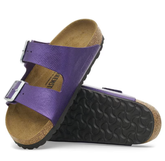 Birkenstock Arizona Birko-Flor Embossed Narrow Fit - Shiny Lizard Acai 1027765