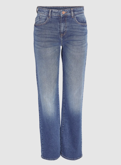 Noisy May Yolanda Wide Leg Jeans - Medium Blue Denim