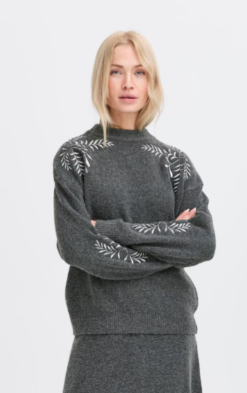 B.young Magge Jumper - Dark Grey Melange