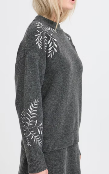 B.young Magge Jumper - Dark Grey Melange