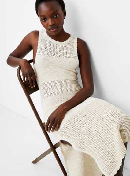 French Connection Crochet Dress - Ecru