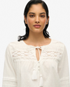 Superdry Ibiza Lace Blouse - Off White