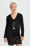 B.young Paillet Bow Jacket - Fudge Sequin Mix - Fudge