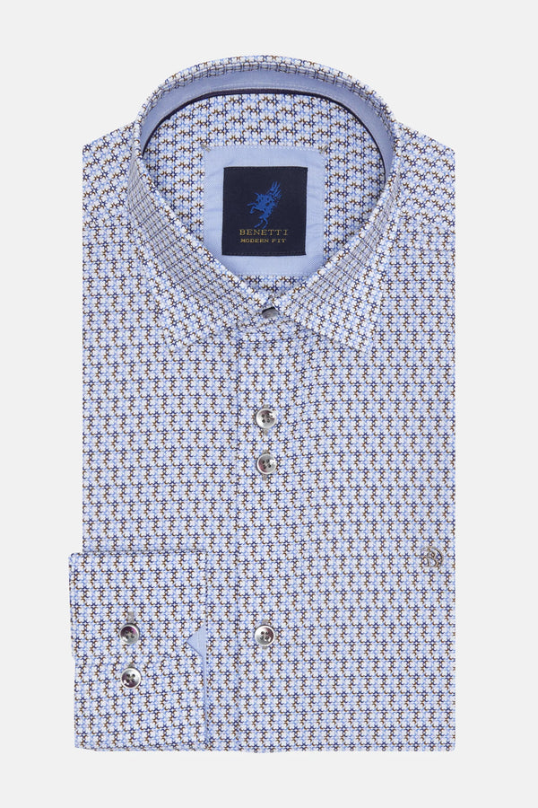 Benetti Stephen Modern Fit Shirt  - Coffee