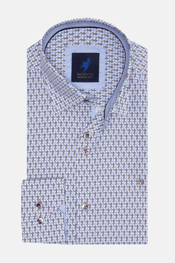 Benetti Stephen Modern Fit Shirt  - Coffee
