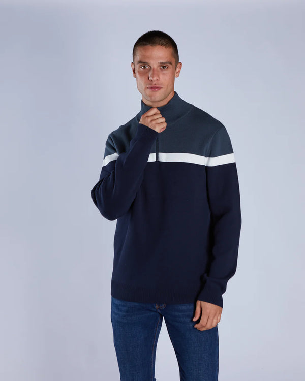Diesel Tully Half Zip - Petrol Blue