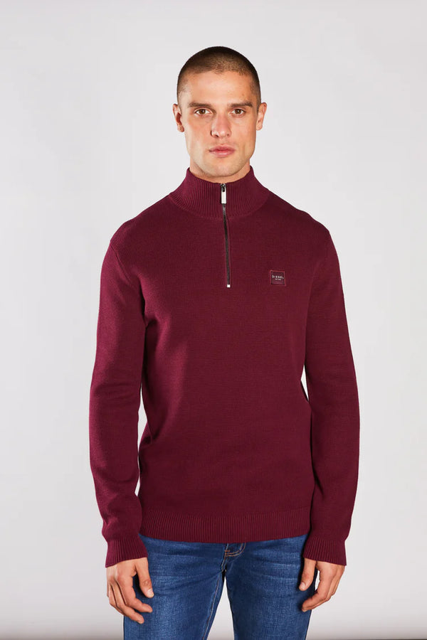 Diesel Twain Half Zip - Fig Marl