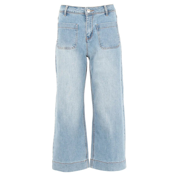 Rant & Rave Teddie Crop Jean - Ice Blue