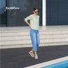 Rant & Rave Teddie Crop Jean - Ice Blue